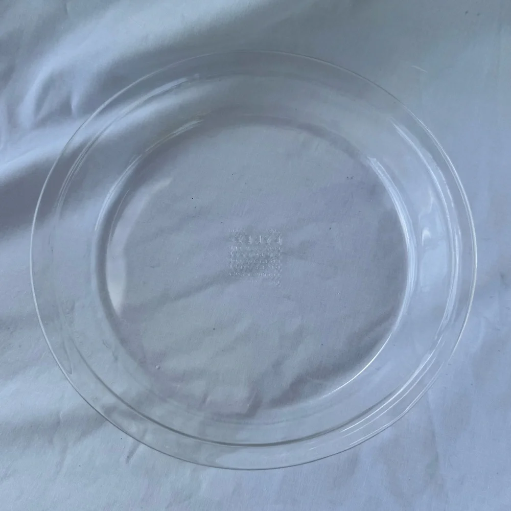 Pyrex Clear Glass Pie Dish Plate 209 9.5” Diameter
